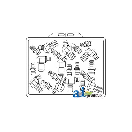 A & I Products Metric Grease Fitting Assortment 6" x6" x5" A-MGFA1